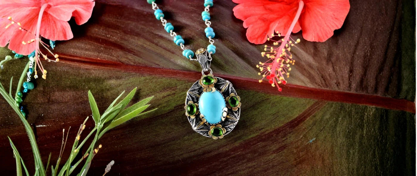 Ocean Turquoise Tourmaline Pendant