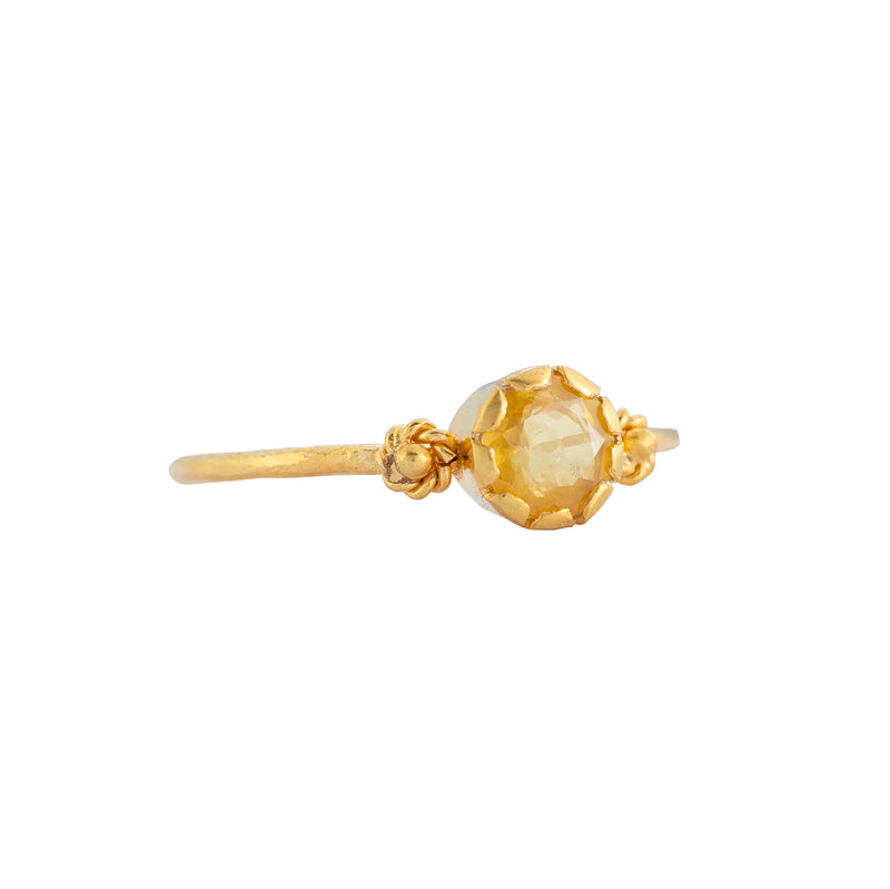Grecian Gold Yellow Sapphire Stacking Ring