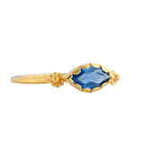 Grecian Gold Blue Sapphire Stacking Ring