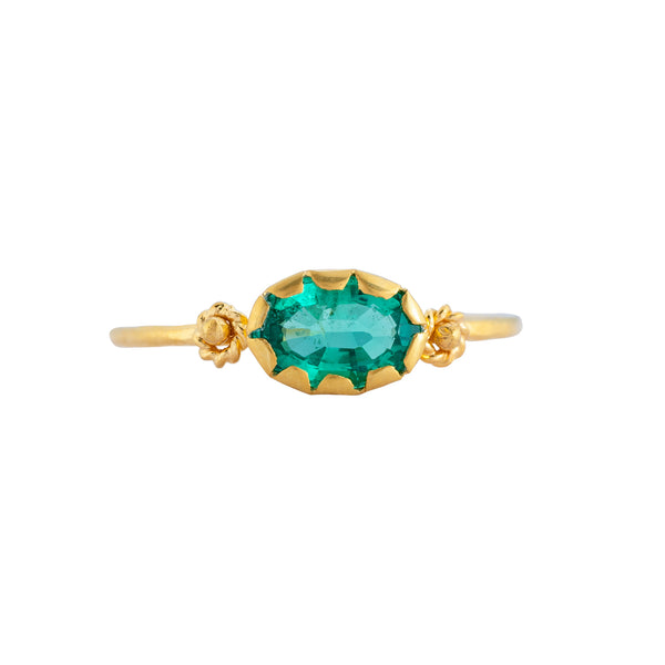 Grecian Gold Emerald Stacking Ring