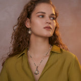 Odelia Pearl Emerald Pendant