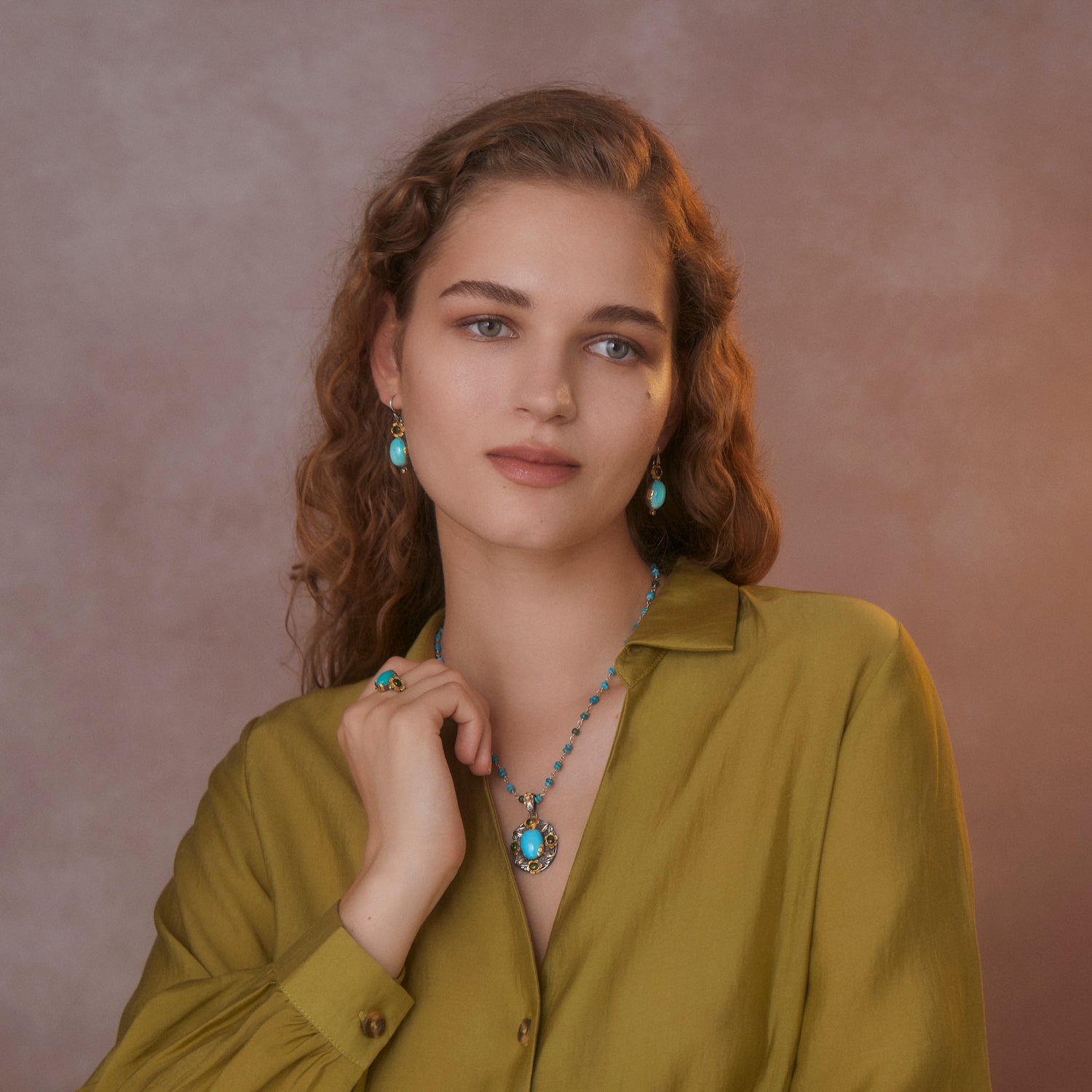 The Ocean Turquoise Tourmaline Pendant