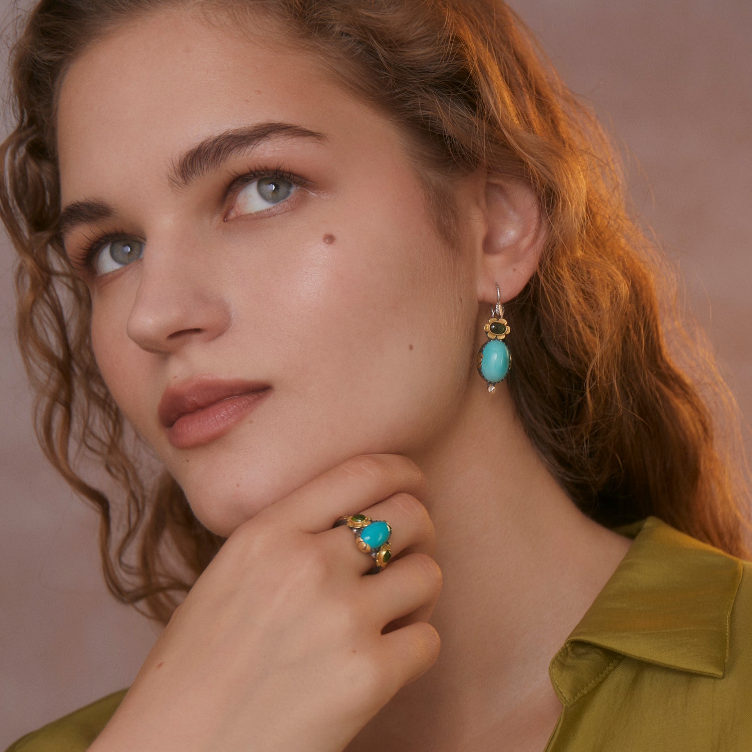 The Ocean Turquoise Tourmaline Earrings