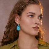 Lulabelle Turquoise Ruby Statement Earrings