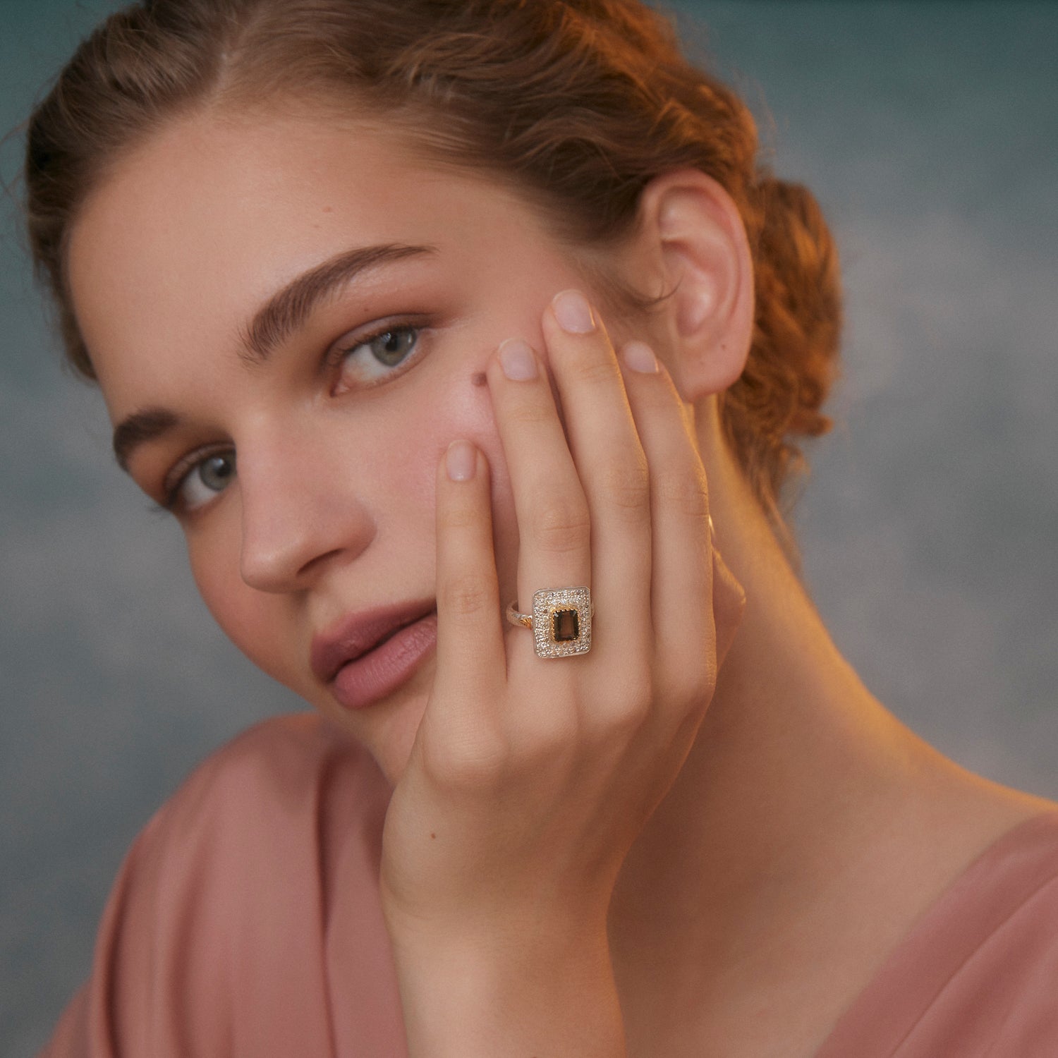 Dravite Brown Tourmaline Diamond Loren Ring