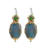Ofelia Labradorite Tourmaline Diamond Drop Earrings