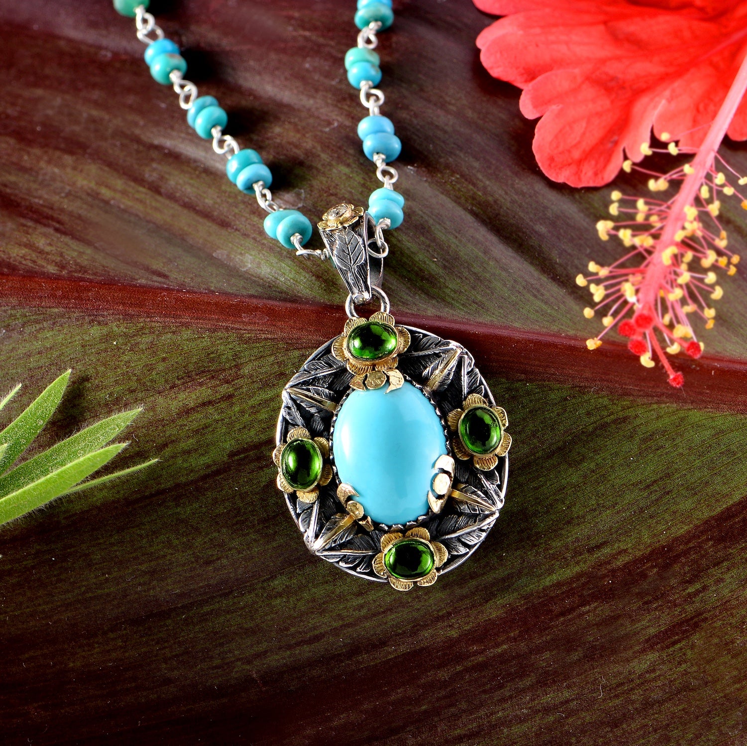 The Ocean Turquoise Tourmaline Pendant