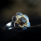 Diamond Gold Flower Ring