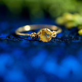 Grecian Gold Yellow Sapphire Stacking Ring