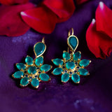 Stella Green Onyx Iolite Statement Earrings