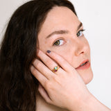 Grecian Gold Emerald Stacking Ring