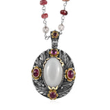 Moonstone Ruby Chandra Pendant