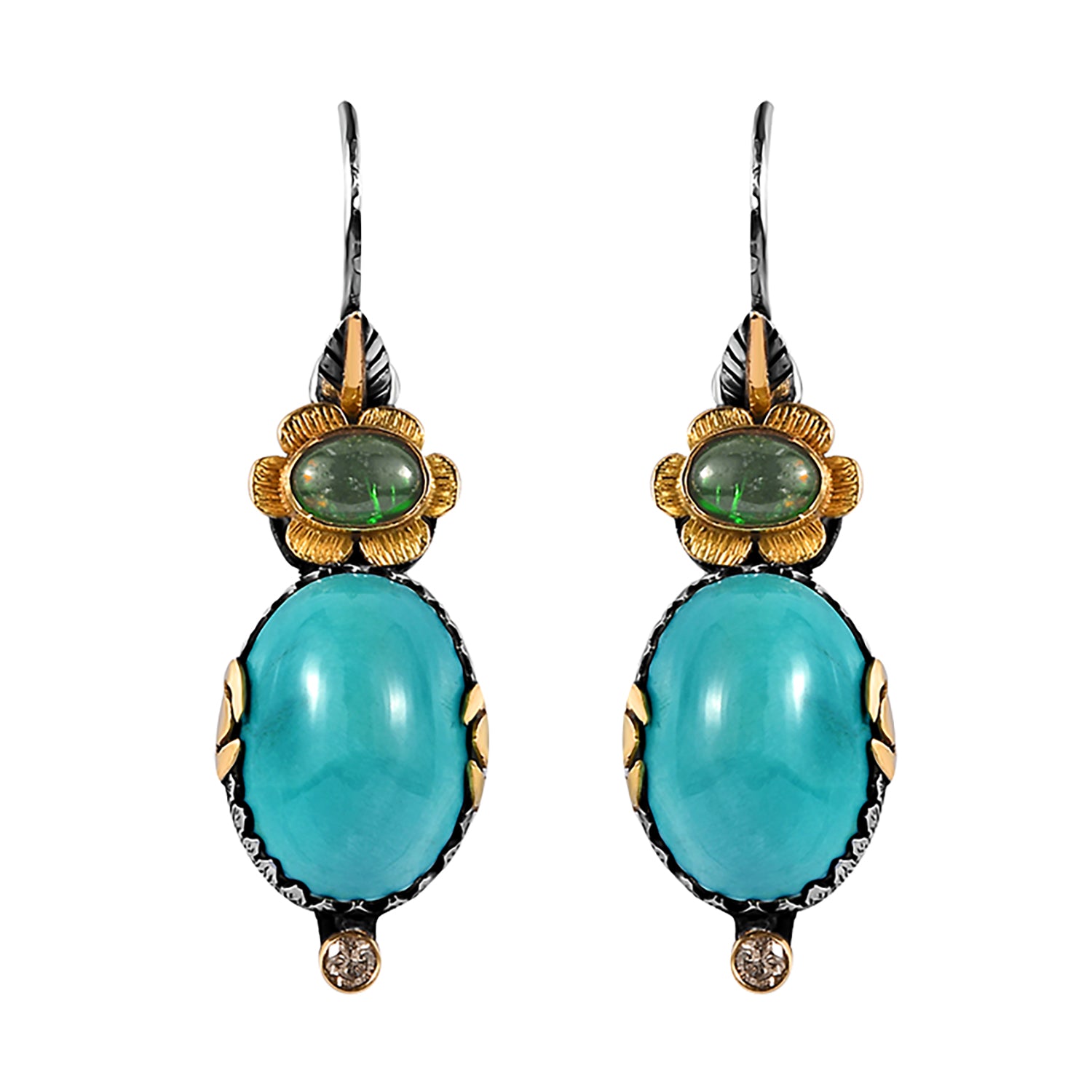 The Ocean Turquoise Tourmaline Earrings