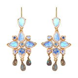 Tallulah Moonstone Labradorite Dangle Earrings