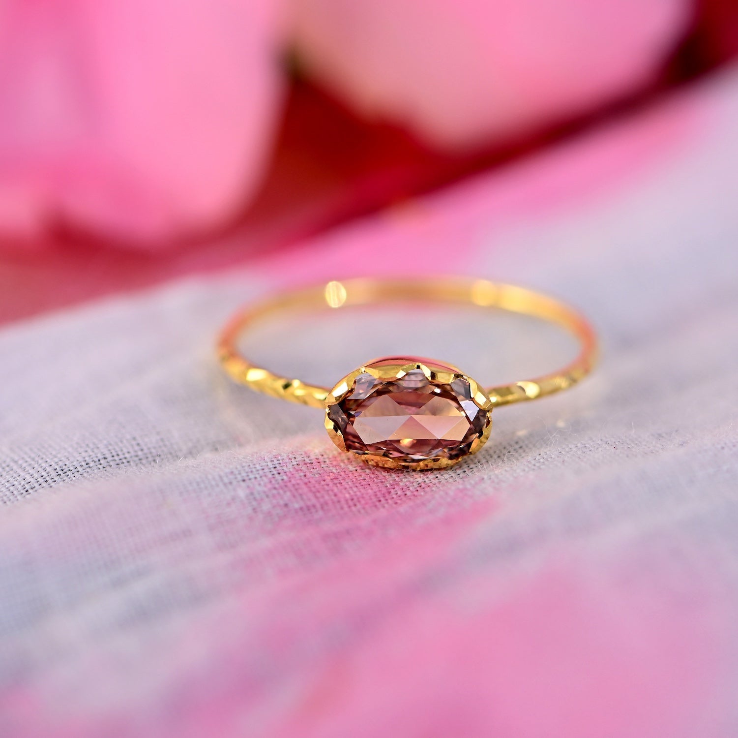 Grecian Gold Pink Diamond Ring