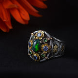 Opium Opal Sapphire Cocktail Ring