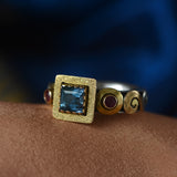 Britt Aquamarine Ruby Ring