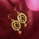 Dolly Tourmaline Diamond Gold Dangle Earrings