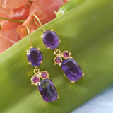 Bathsheba Amethyst Ruby Earrings