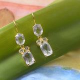 Bathsheba Crystal Aquamarine Drop Earrings