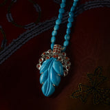Tamarind Hand-Carved Turquoise Pendant