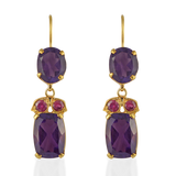 Bathsheba Amethyst Ruby Earrings