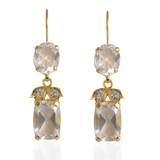 Bathsheba Crystal Aquamarine Drop Earrings