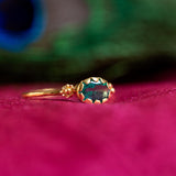 Grecian Gold Emerald Stacking Ring