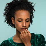 Jetta Hammered Ruby Ring