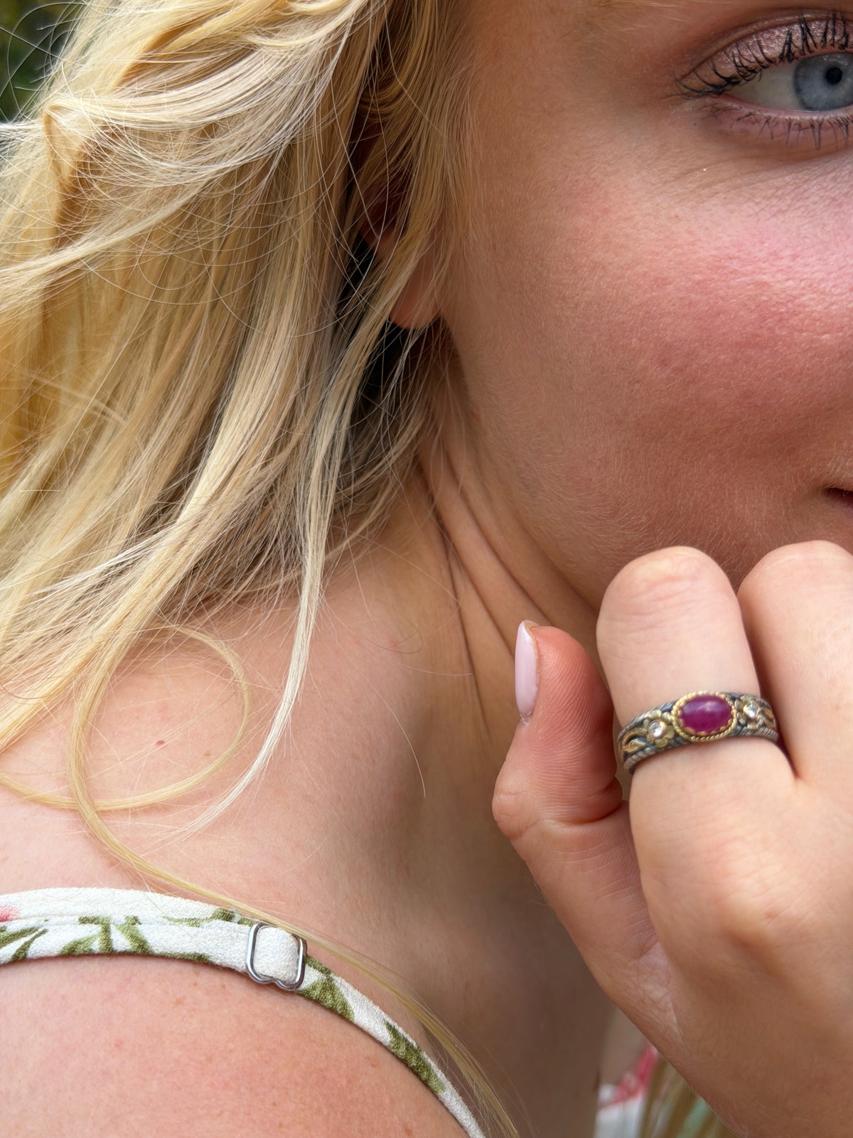Ruby Diamond Band Ring