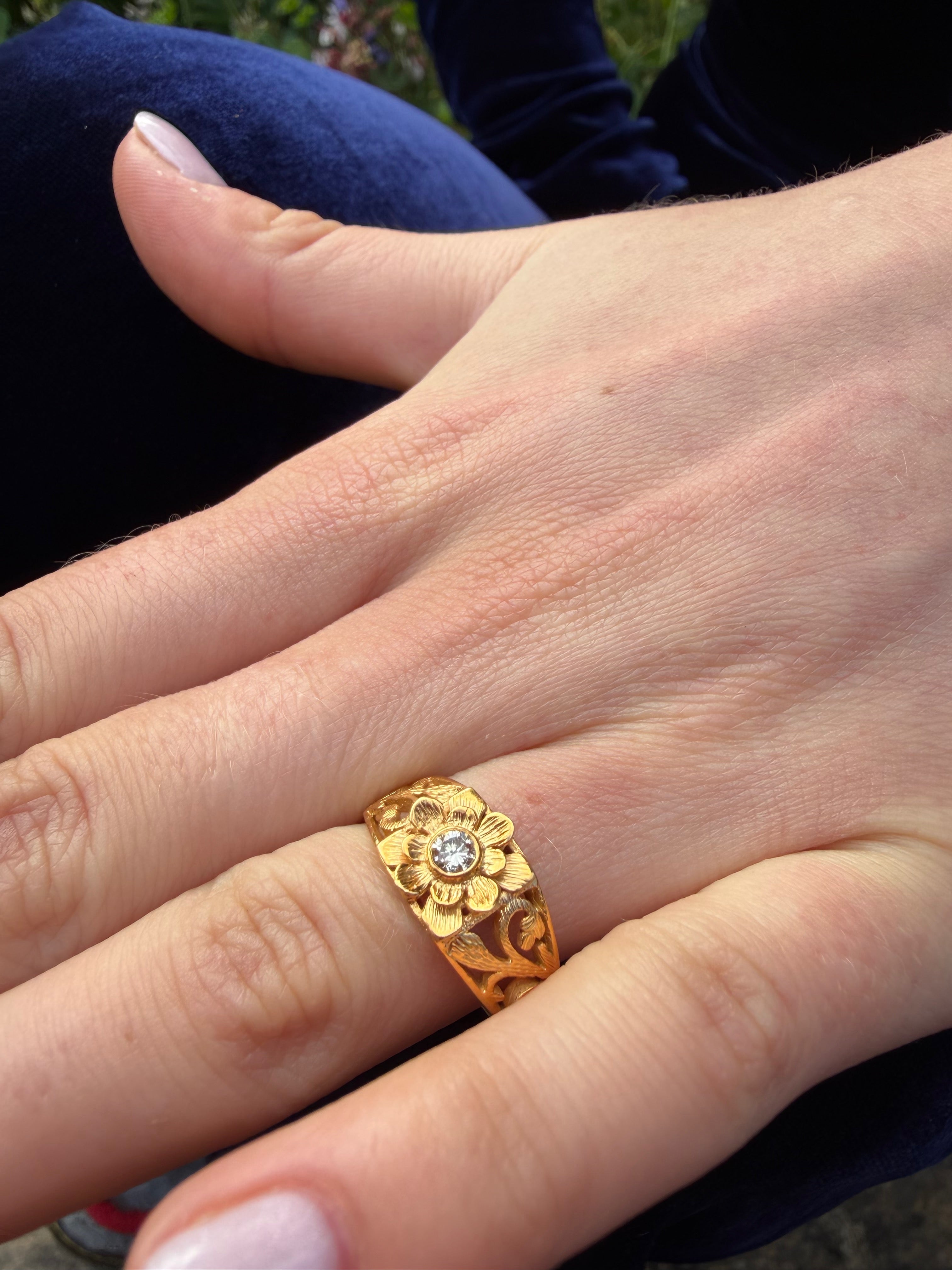 The Divine Diamond Gold Ring