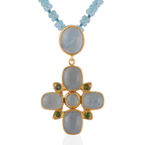 Bathsheba Aquamarine Cross Pendant