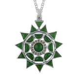 Lakshmi Star Black Diamond and Jade Pendant