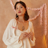 Snowflake Moonstone Ruby Teardrop Earrings