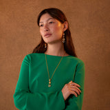 Lola Green Amethyst Aquamarine Pendant