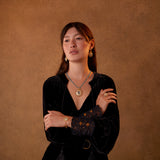 Bali Aquamarine Enamel Bracelet