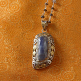 Ada Blue Sapphire Diamond Pendant