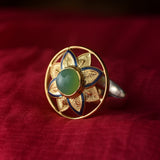 Bali Chrysoprase Enamel Ring