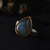 Lola Labradorite Teardrop Ring