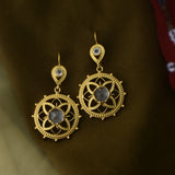 Bali Rose Quartz Dangle Earrings