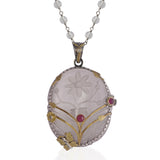 Luz Crystal Ruby Diamond Butterfly Pendant