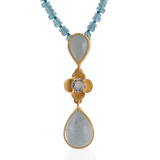 Lola Cabochon Aquamarine Pendant