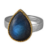 Lola Labradorite Teardrop Ring