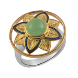 Bali Chrysoprase Enamel Ring