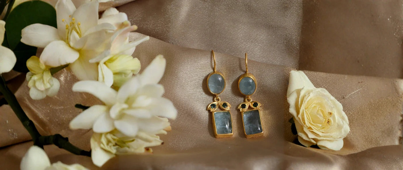 Bathsheba Aquamarine Drop Earrings
