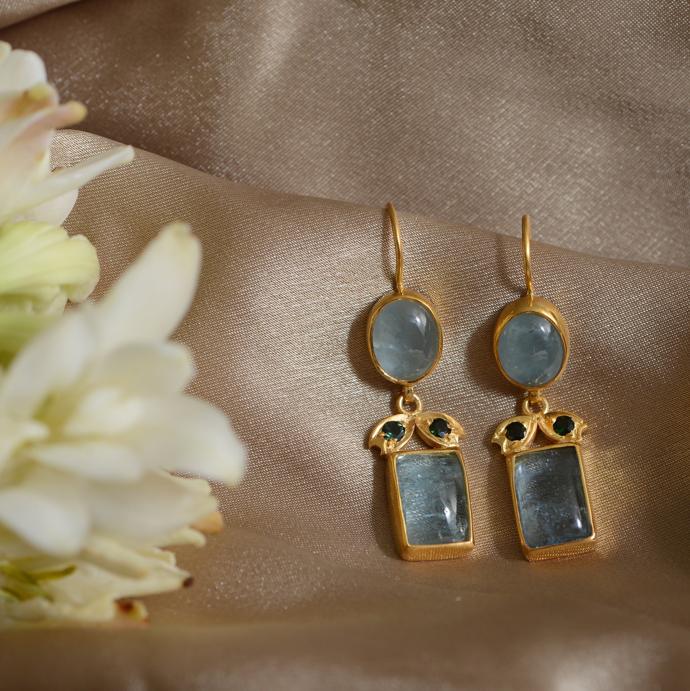 Bathsheba Aquamarine Drop Earrings