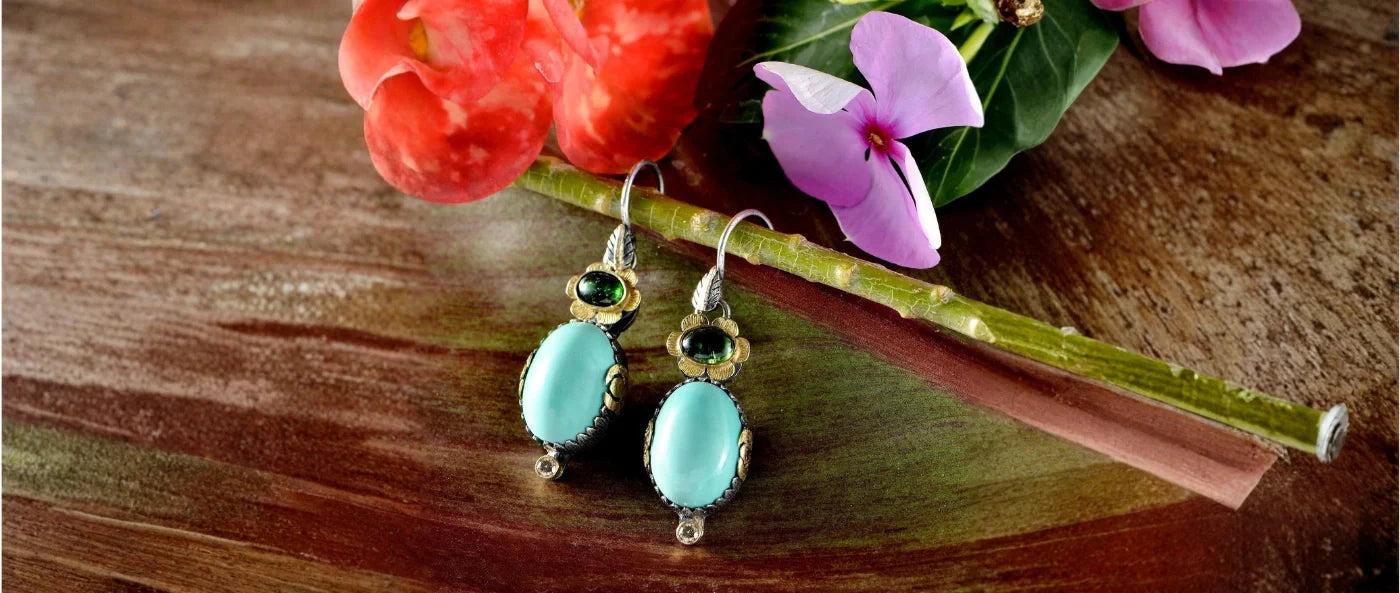 The Ocean Turquoise Tourmaline Earrings