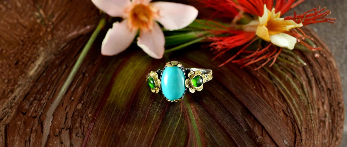 Turquoise Tourmaline Ring