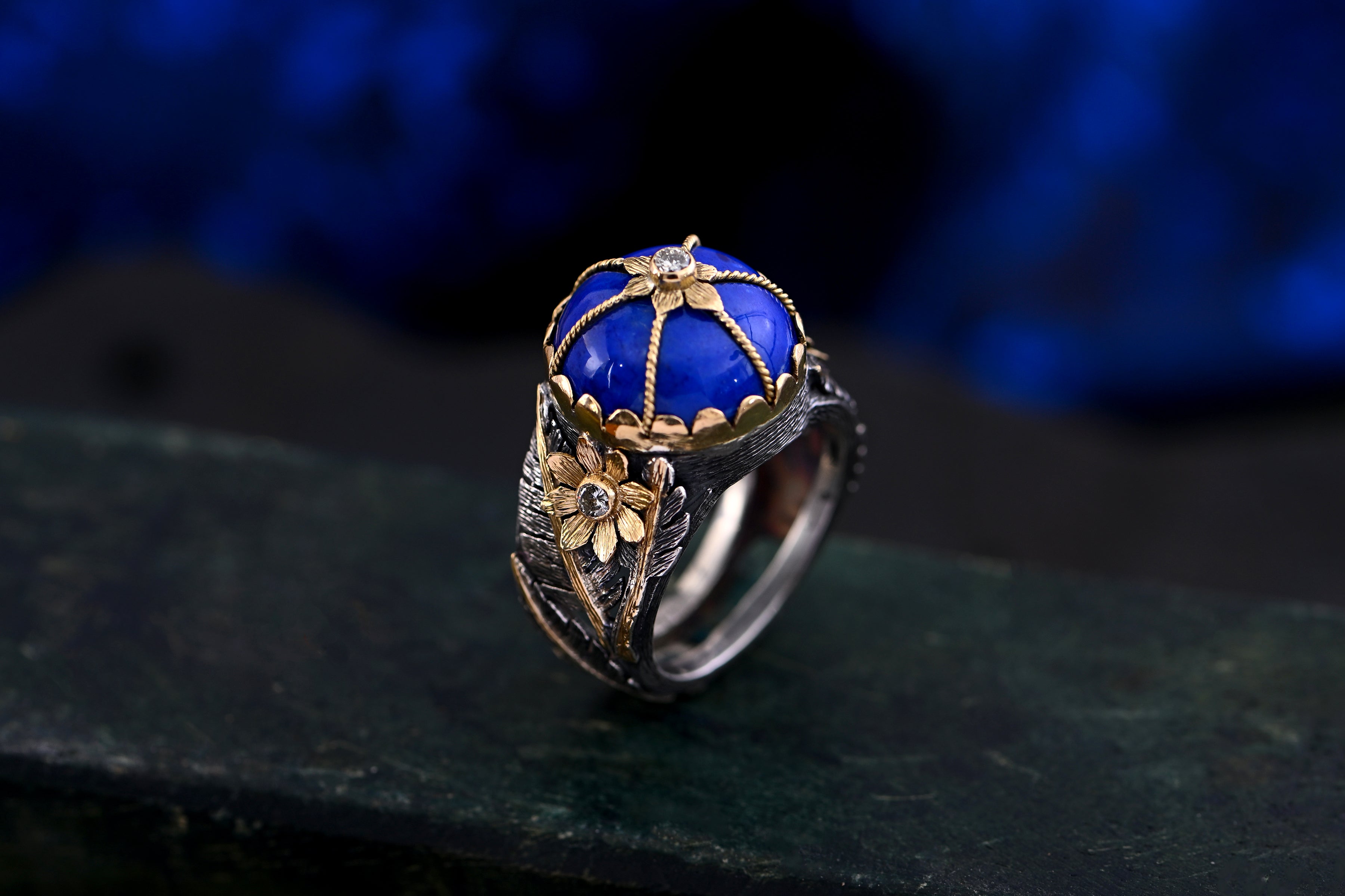 tanzanite ring with diamonds