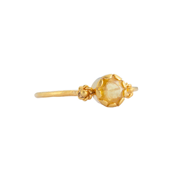 Grecian Gold Yellow Sapphire Stacking Ring